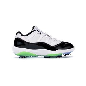 Nike Jordan XI Golf Shoes White/Black/Volt
